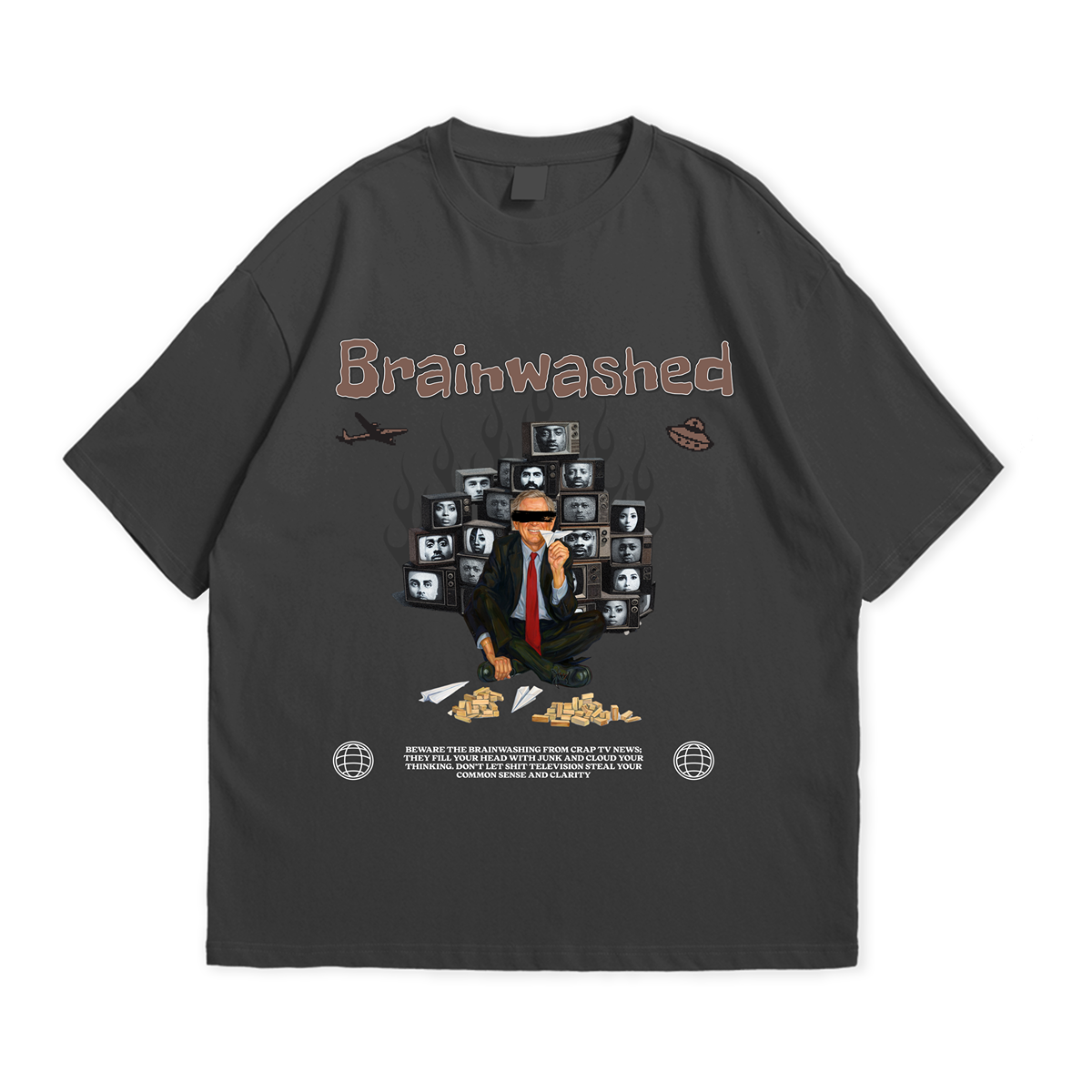 BRAINWASHED OVERSIZED T-SHIRT