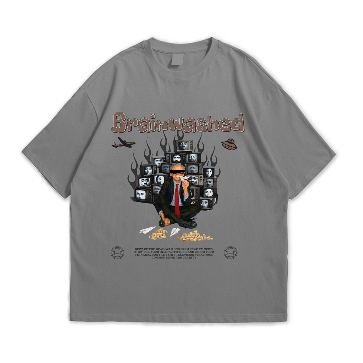 BRAINWASHED OVERSIZED T-SHIRT