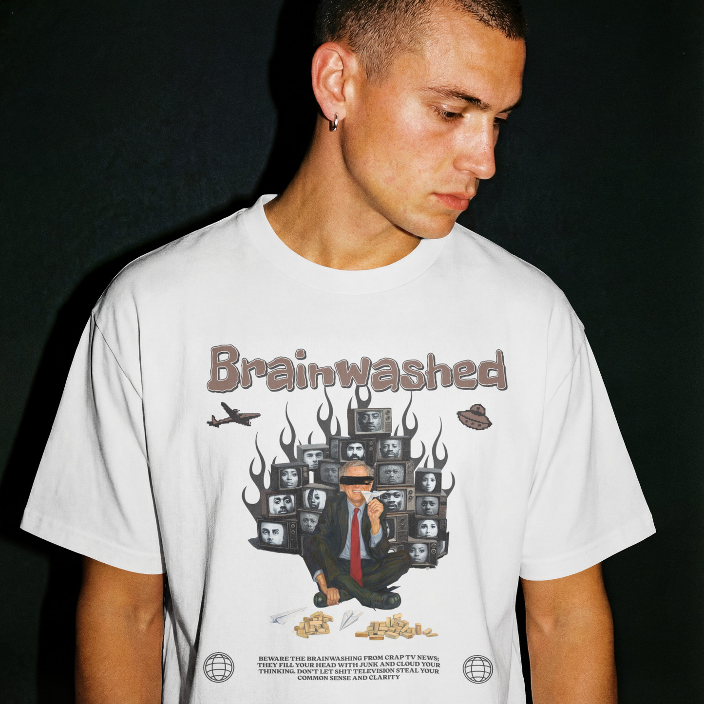 BRAINWASHED OVERSIZED T-SHIRT