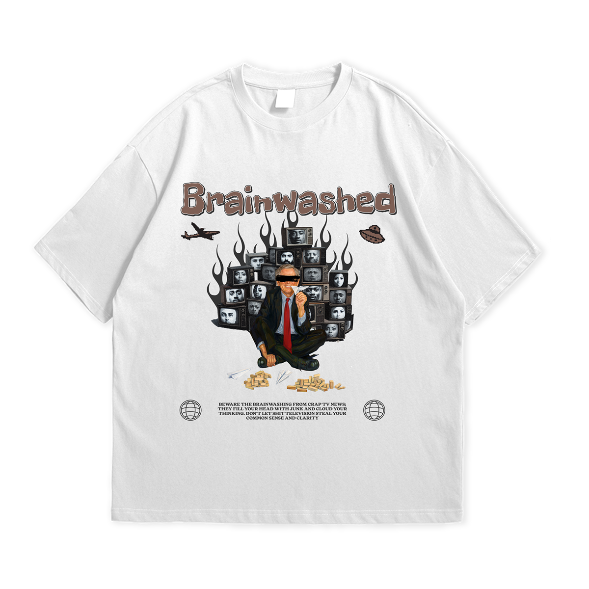 BRAINWASHED OVERSIZED T-SHIRT